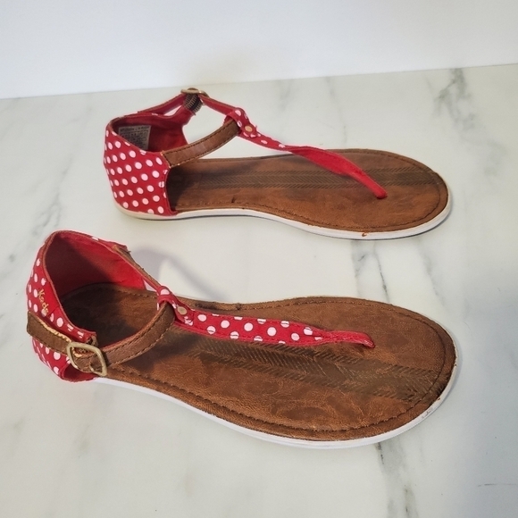 Keds Tealight T-Strap Red Polka Dot Womens Sandal - Picture 6 of 6